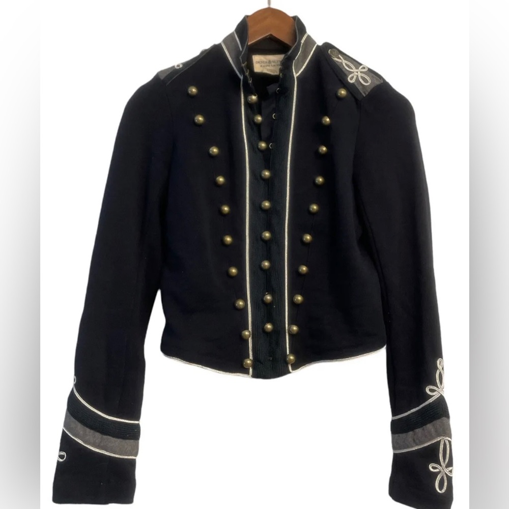 Denim & Supply Ralph Lauren Navy Black Jacket RRL Band Military Small